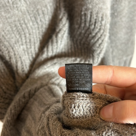 360 Sweater‎ Knit Open Front Cardigan Long Grey Wool Blend - Picture 9 of 10